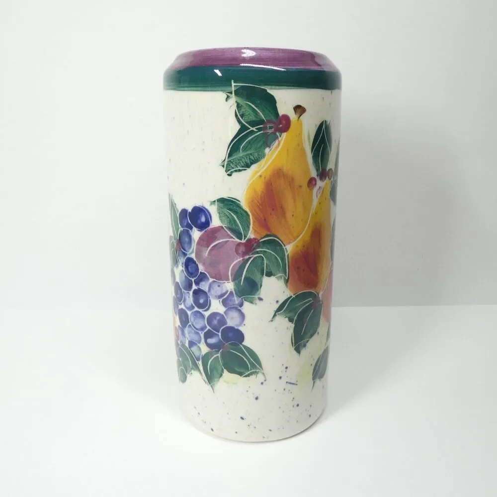 Backsplash White Salmon WA Art Pottery Julie Ueland Utensil Jar 2002 Fruit